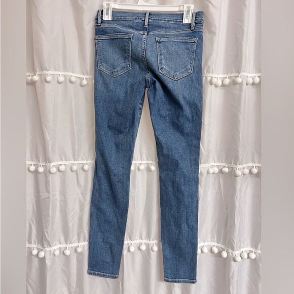 FRAME Denim Le Skinny De Jeanne Size 27 Distressed Skinny Blue Jeans - Picture 4 of 5